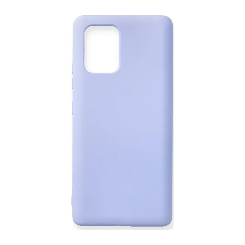 Samsung Galaxy A91 / S10 Lite Kılıf Nano içi Kadife Silikon - Lila