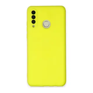 Huawei P30 Lite Kılıf Nano içi Kadife Silikon - Sarı