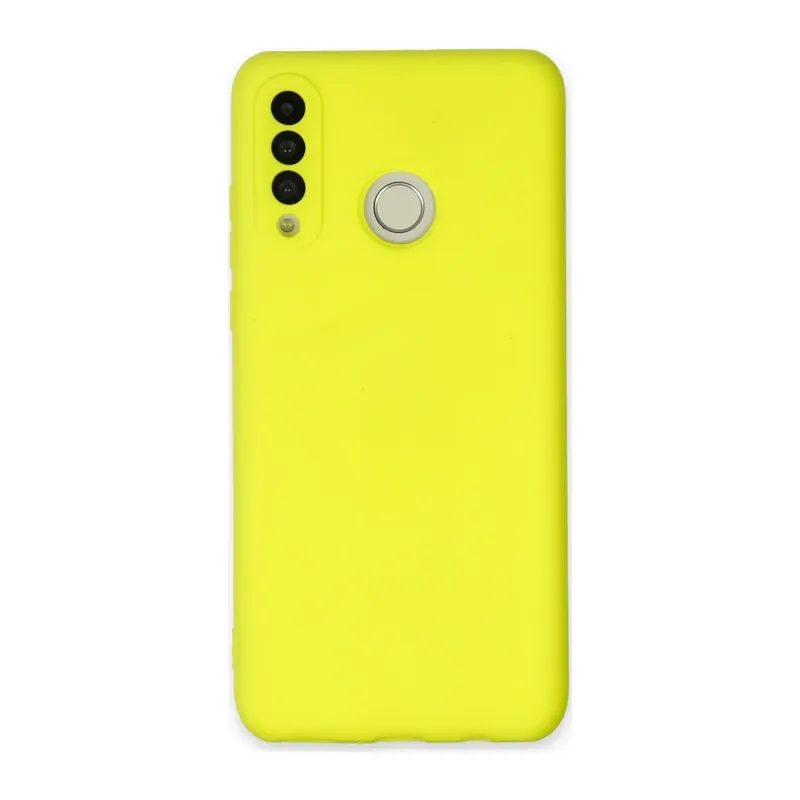 Huawei P30 Lite Kılıf Nano içi Kadife Silikon - Sarı