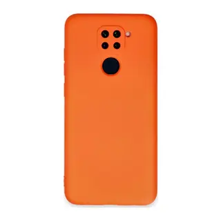 Redmi Note 9 Kılıf Nano içi Kadife Silikon - Turuncu