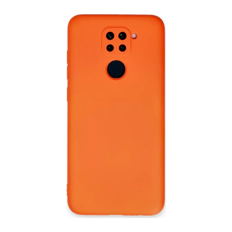Redmi Note 9 Kılıf Nano içi Kadife Silikon - Turuncu