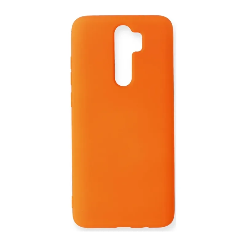 Redmi Note 8 Pro Kılıf Nano içi Kadife Silikon - Turuncu