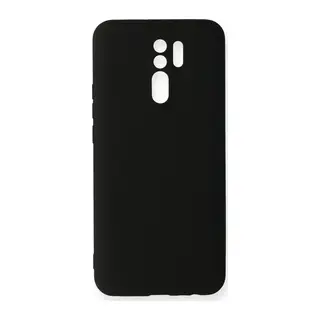 Redmi 9 Kılıf Nano içi Kadife Silikon - Siyah