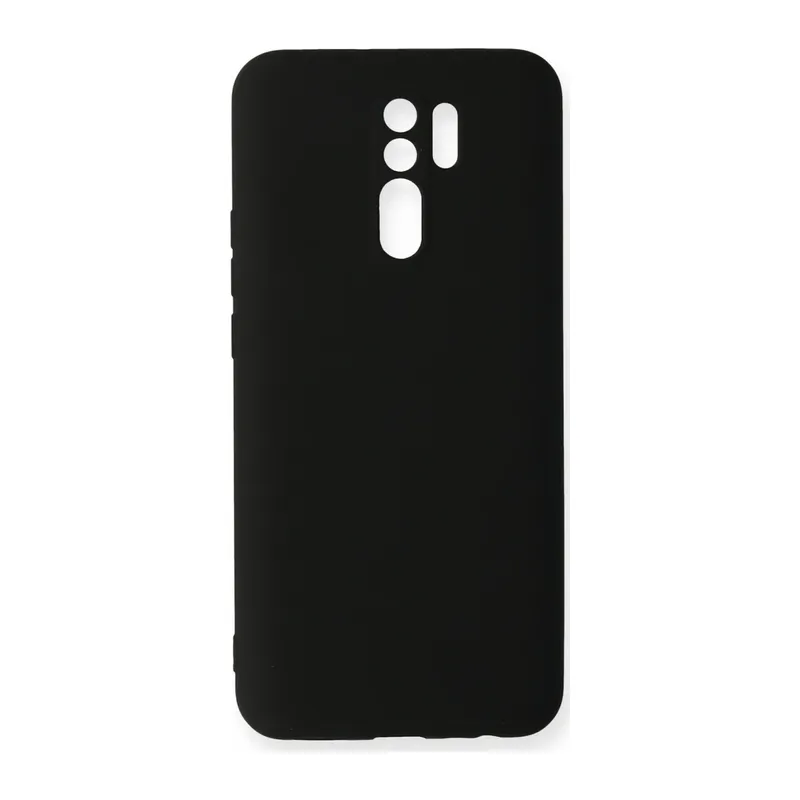 Redmi 9 Kılıf Nano içi Kadife Silikon - Siyah