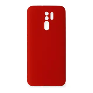 Redmi 9 Kılıf Nano içi Kadife Silikon - Kırmızı