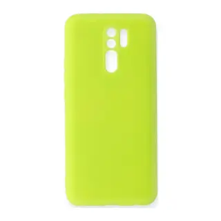 Redmi 9 Kılıf Nano içi Kadife Silikon - Sarı