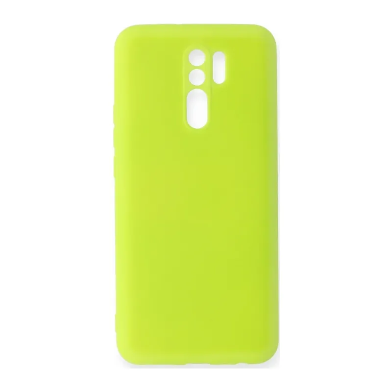 Redmi 9 Kılıf Nano içi Kadife Silikon - Sarı