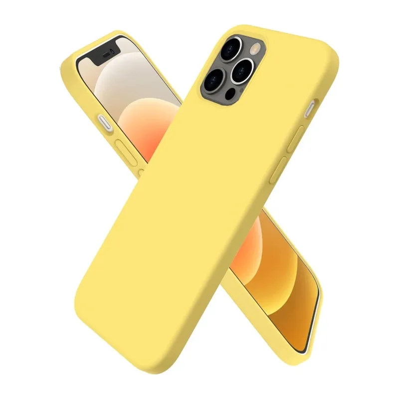 iPhone 12 Pro Kılıf First Silikon - Sarı