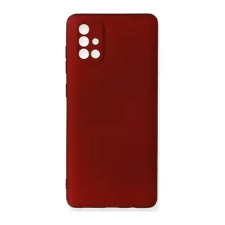 Samsung Galaxy A71 Kılıf First Silikon - Bordo