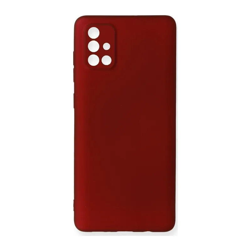 Samsung Galaxy A71 Kılıf First Silikon - Bordo