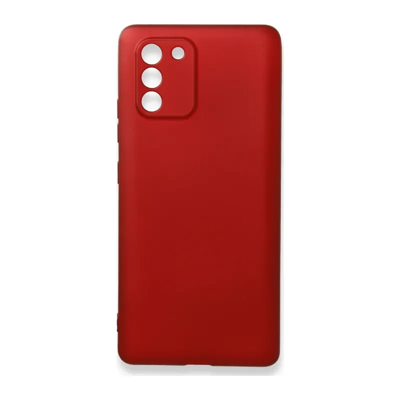 Samsung Galaxy A91 / S10 Lite Kılıf First Silikon - Bordo