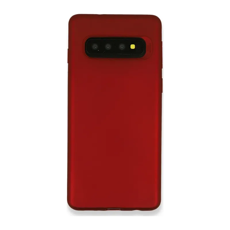 Samsung Galaxy S10 Plus Kılıf First Silikon - Bordo