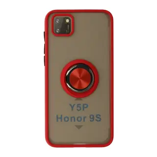 Huawei Y5P Kılıf Montreal Yüzüklü Silikon Kapak - Kırmızı