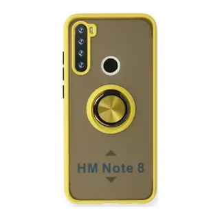 Redmi Note 8 Kılıf Montreal Yüzüklü Silikon Kapak - Sarı