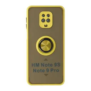 Redmi Note 9 Pro Kılıf Montreal Yüzüklü Silikon Kapak - Sarı