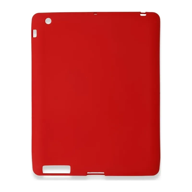 iPad 4 9.7 Kılıf Evo Tablet Silikon - Kırmızı