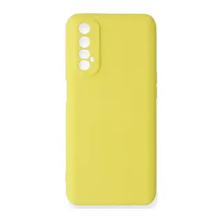 Realme 7 Kılıf Nano içi Kadife Silikon - Sarı