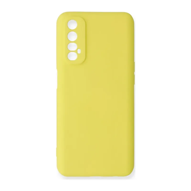 Realme 7 Kılıf Nano içi Kadife Silikon - Sarı