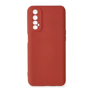 Realme 7 Kılıf Nano içi Kadife Silikon - Kiremit