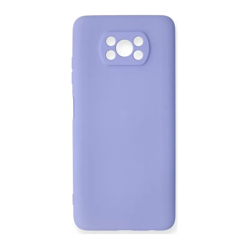 Pocophone X3 Kılıf Nano içi Kadife Silikon - Lila