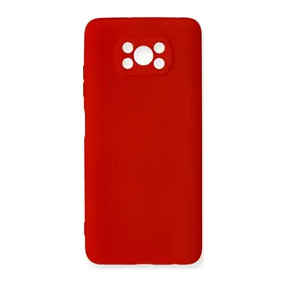 Pocophone X3 Kılıf Nano içi Kadife Silikon - Kırmızı
