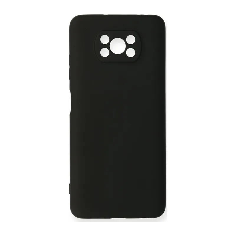 Pocophone X3 Kılıf Nano içi Kadife Silikon - Siyah