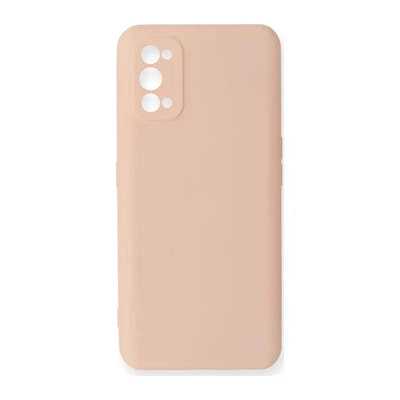 Realme 7 Pro Kılıf Nano içi Kadife Silikon - Pudra