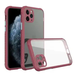 iPhone 11 Pro Kılıf Miami Şeffaf Silikon - Fuşya