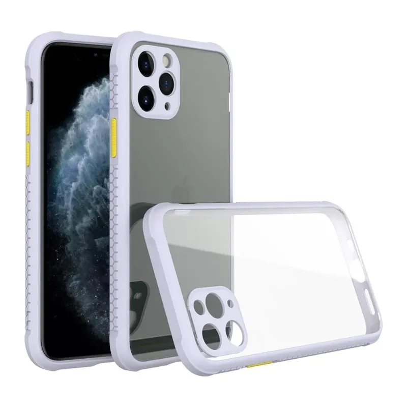iPhone 11 Pro Kılıf Miami Şeffaf Silikon - Lila