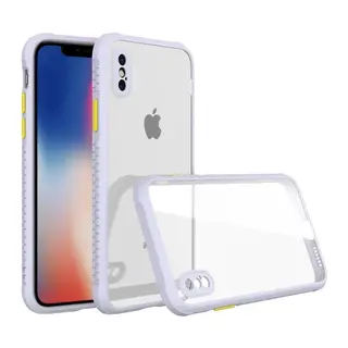 iPhone XS Max Kılıf Miami Şeffaf Silikon - Lila