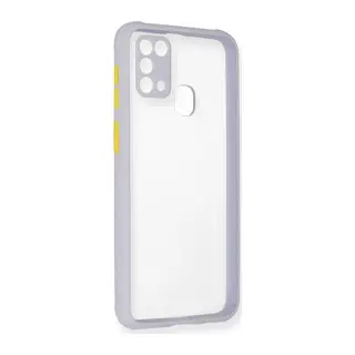 Samsung Galaxy M31 Kılıf Miami Şeffaf Silikon - Lila