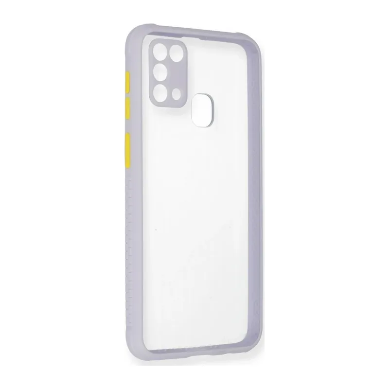 Samsung Galaxy M31 Kılıf Miami Şeffaf Silikon - Lila
