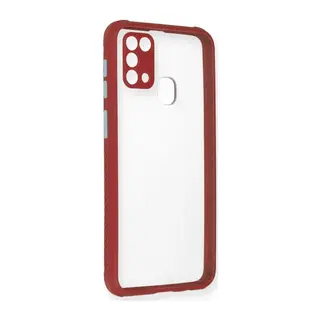 Samsung Galaxy M31 Kılıf Miami Şeffaf Silikon - Fuşya