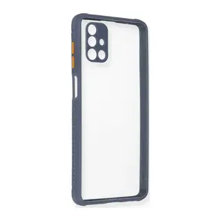 Samsung Galaxy M51 Kılıf Miami Şeffaf Silikon - Gri
