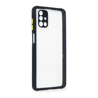 Samsung Galaxy M51 Kılıf Miami Şeffaf Silikon - Lacivert