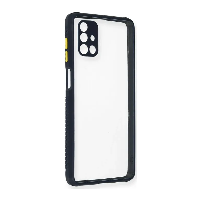 Samsung Galaxy M51 Kılıf Miami Şeffaf Silikon - Lacivert