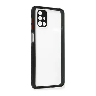 Samsung Galaxy M51 Kılıf Miami Şeffaf Silikon - Siyah
