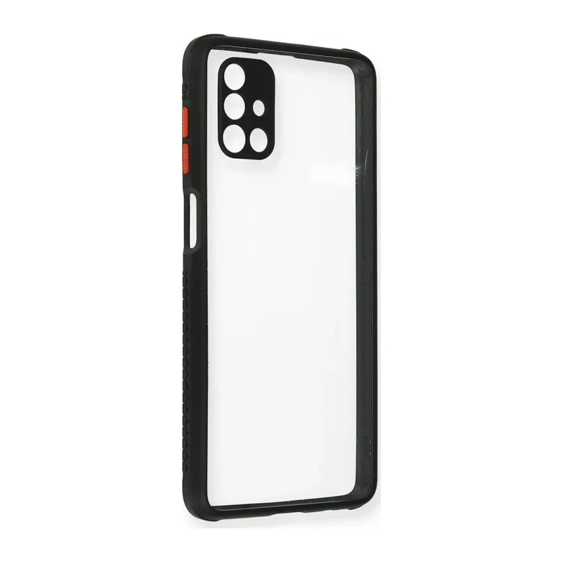 Samsung Galaxy M51 Kılıf Miami Şeffaf Silikon - Siyah