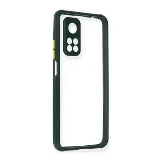 Mi 10T Pro Kılıf Miami Şeffaf Silikon - Koyu Yeşil