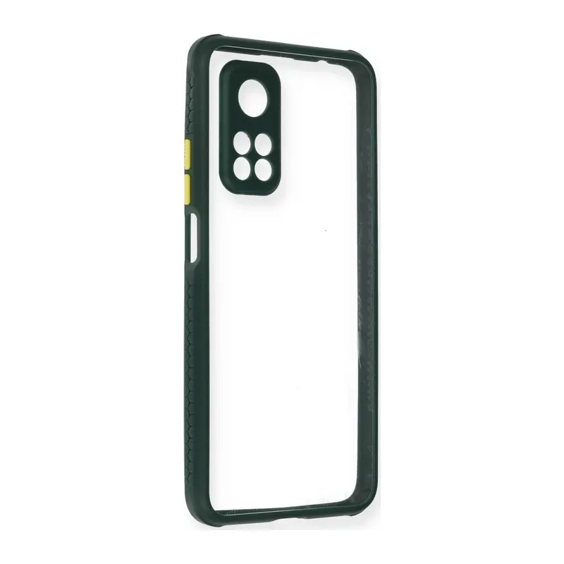 Mi 10T Pro Kılıf Miami Şeffaf Silikon - Koyu Yeşil