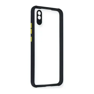 Redmi 9A Kılıf Miami Şeffaf Silikon - Lacivert