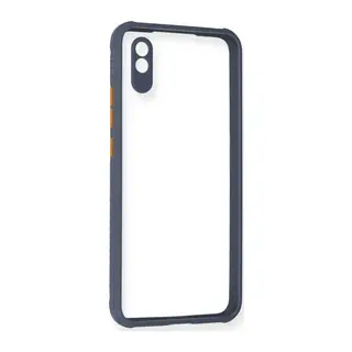 Redmi 9A Kılıf Miami Şeffaf Silikon - Gri