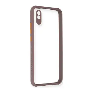 Redmi 9A Kılıf Miami Şeffaf Silikon - Açık Mor