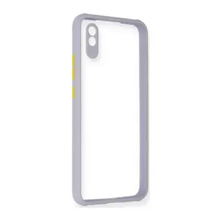 Redmi 9A Kılıf Miami Şeffaf Silikon - Lila