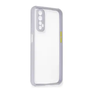 Realme 7 Kılıf Miami Şeffaf Silikon - Lila