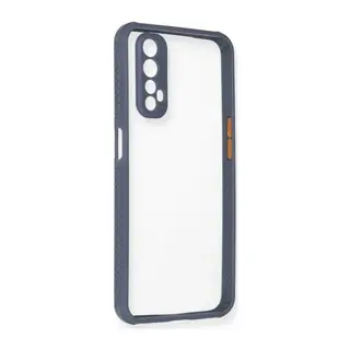 Realme 7 Kılıf Miami Şeffaf Silikon - Gri