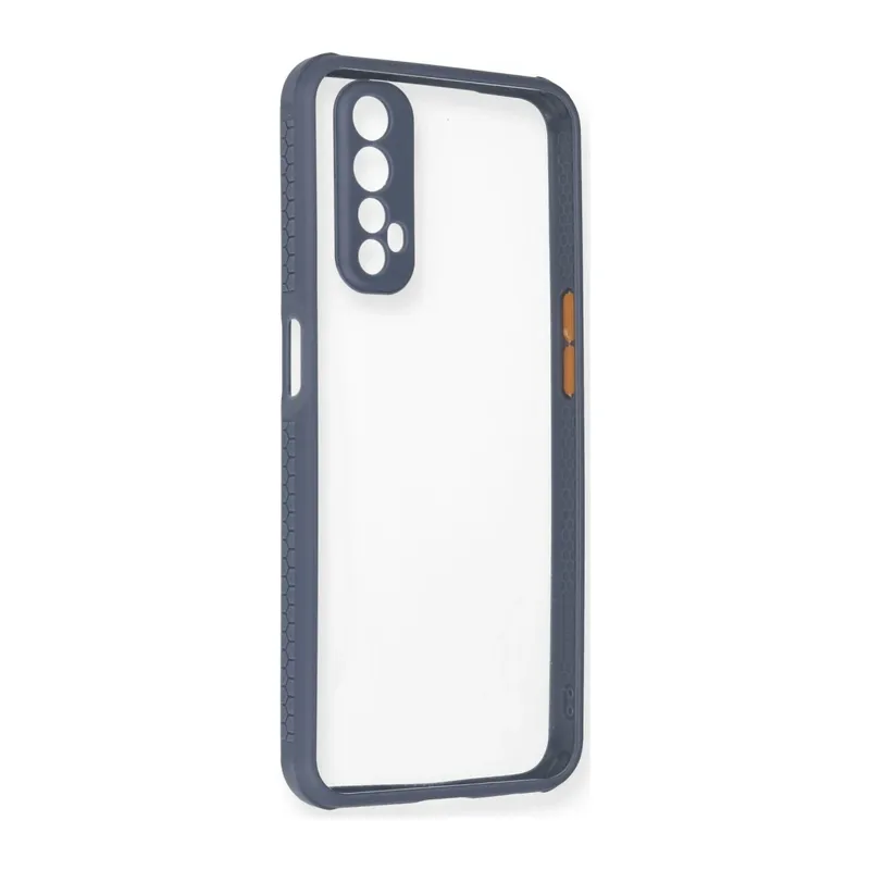 Realme 7 Kılıf Miami Şeffaf Silikon - Gri