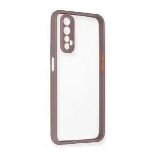 Realme 7 Kılıf Miami Şeffaf Silikon - Açık Mor
