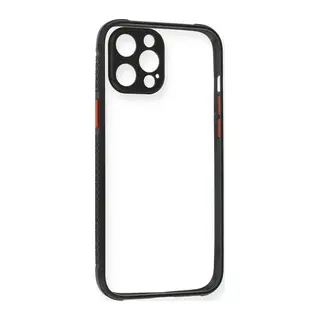 iPhone 12 Pro Kılıf Miami Şeffaf Silikon - Siyah