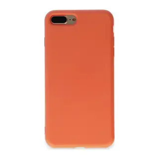 iPhone 7 Plus Kılıf Nano içi Kadife Silikon - Turuncu
